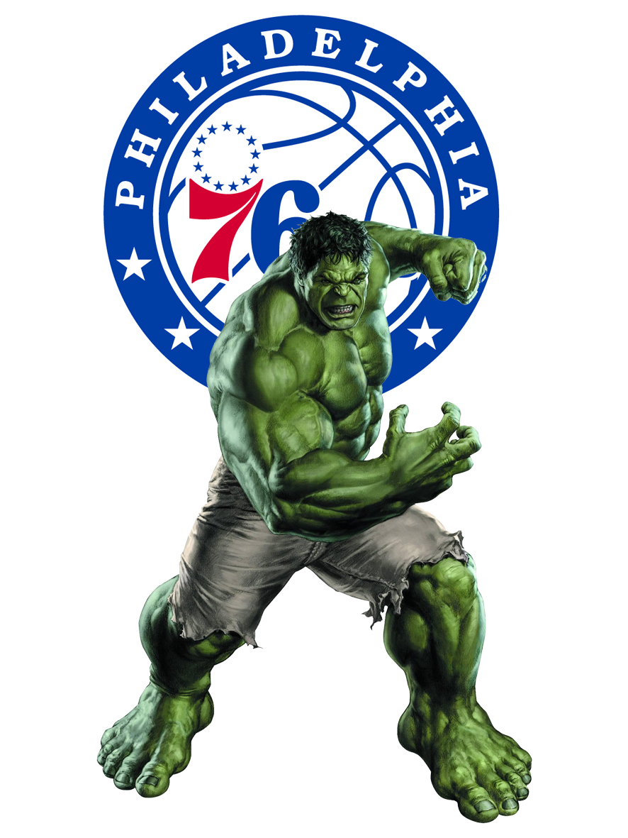 Philadelphia 76ers Hulk Logo vinyl decal